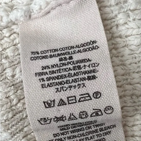 Free People multi colored STRIPED Henley ROSSI Ribbed Sweater Sz L - Picture 9 of 9